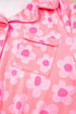 Flower Print Short Sleeve Shirt Pajamas Set